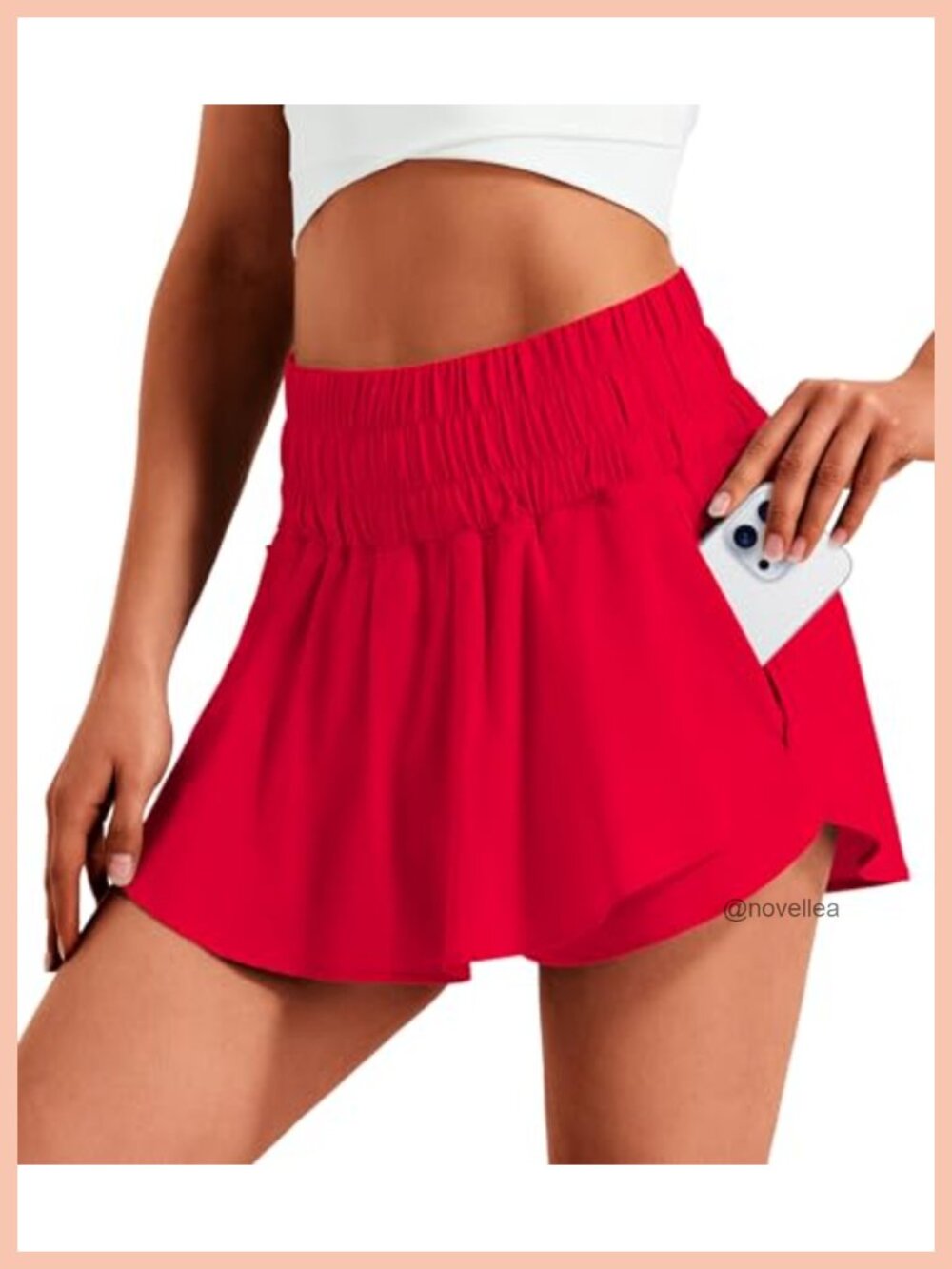 Women's High Waist Athletic Skort with Pockets & Built-in Liner for Tennis Golf